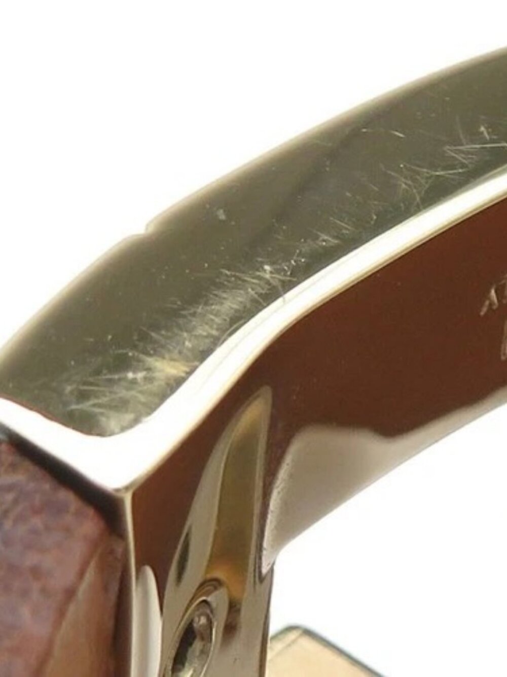 Auth FENDI Bangle Bracelet Brown/Gold Leather/Metal - e61919j - Picture 8 of 12